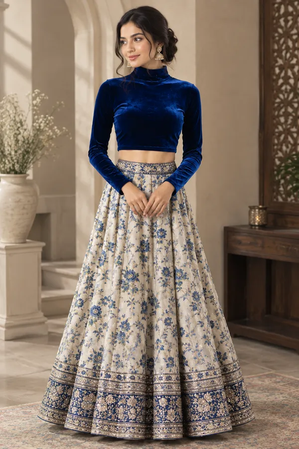 Navy_Readymade_Blouse_for_Women