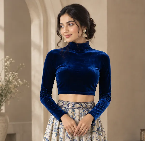 Navy_Readymade_Blouse_for_Women