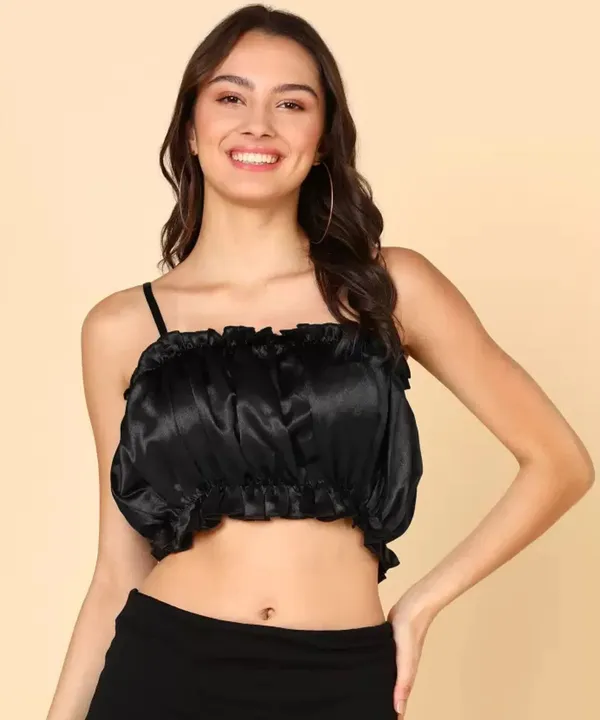 Black_Satin_crop_Top_for_women