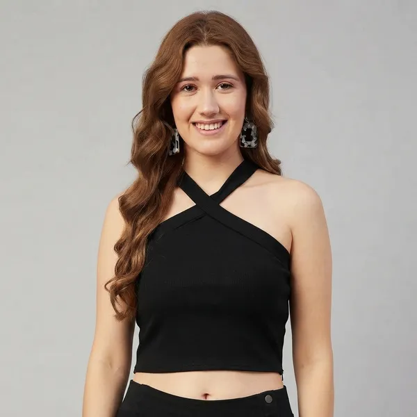 Black_Halter_Neck_Crop_top_for_women