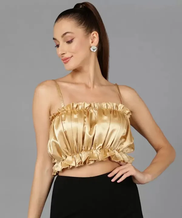 Golden_Satin_Crop_Top_for_Women