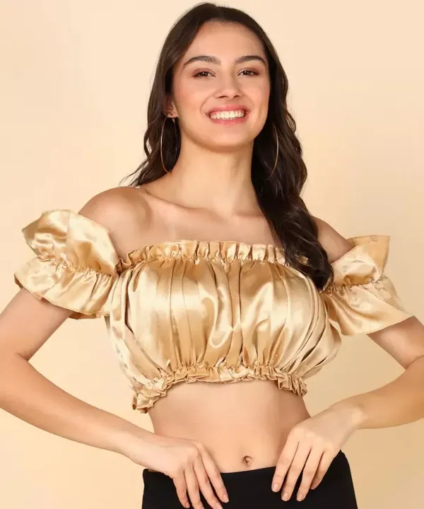 Golden_Satin_Crop_Top_for_women