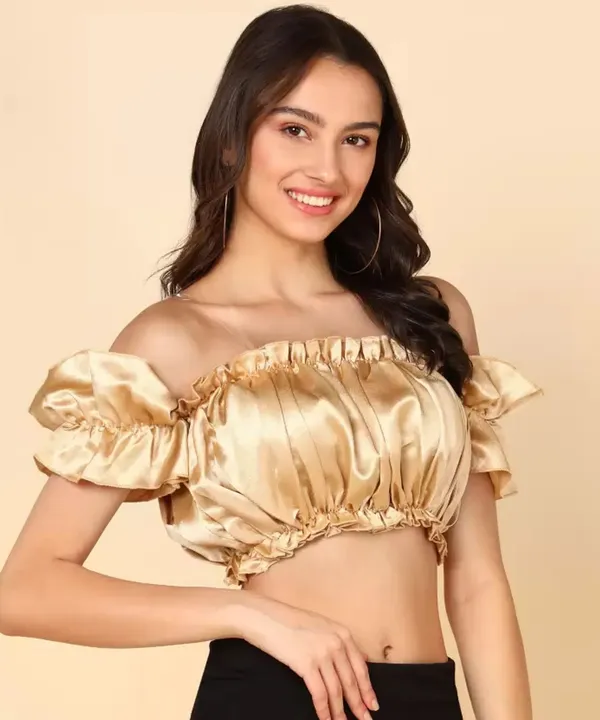 Golden_Satin_Crop_Top_for_women