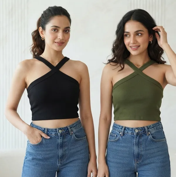 Halter_Neck_Crop_top_for_women_|_Pack_of_2