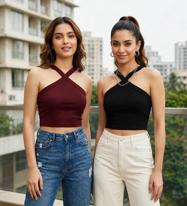 Halter_Neck_Tops_for_Women_|_Pack_of_2