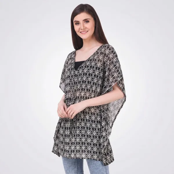 Black_White_Geometric_Print_Kaftan_Style_Top_for_Women