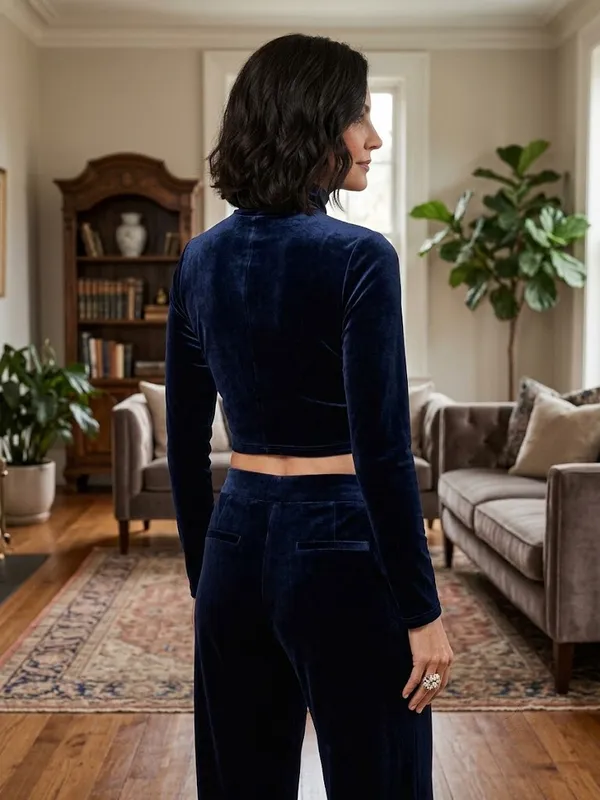 Navy_Velvet_Top_for_Women