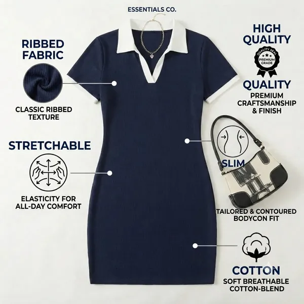 Black_Polo_Collar_Bodycon_Mini_Dress_with_White_Contrast_Trim_for_Women