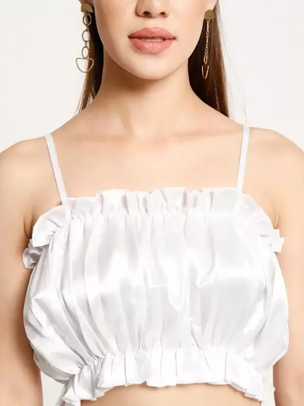 Satin_White_Crop_Top_for_women