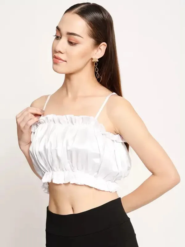 Satin_White_Crop_Top_for_women