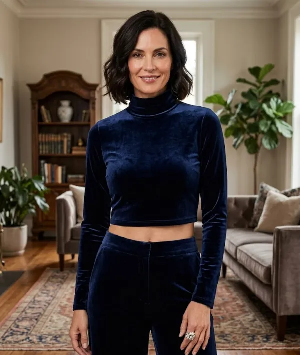 Navy_Velvet_Top_for_Women