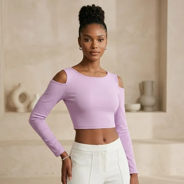 Lavender_Cold_Shoulder_Crop_Top_for_Women