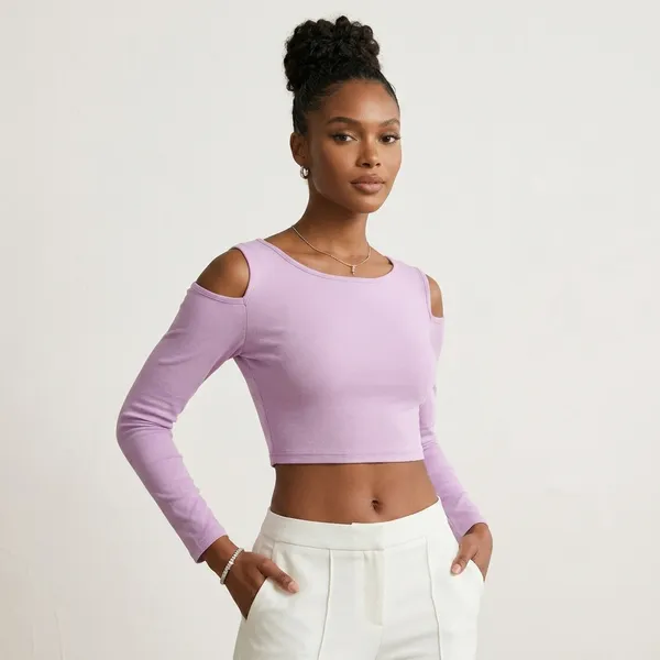 Lavender_Cold_Shoulder_Crop_Top_for_Women