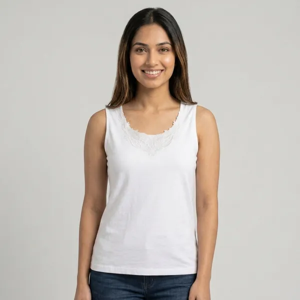 White_Cotton_Lace_Trim_Sleeveless_Top_for_Women