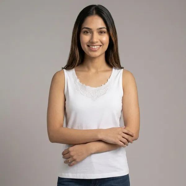 White_Cotton_Lace_Trim_Sleeveless_Top_for_Women