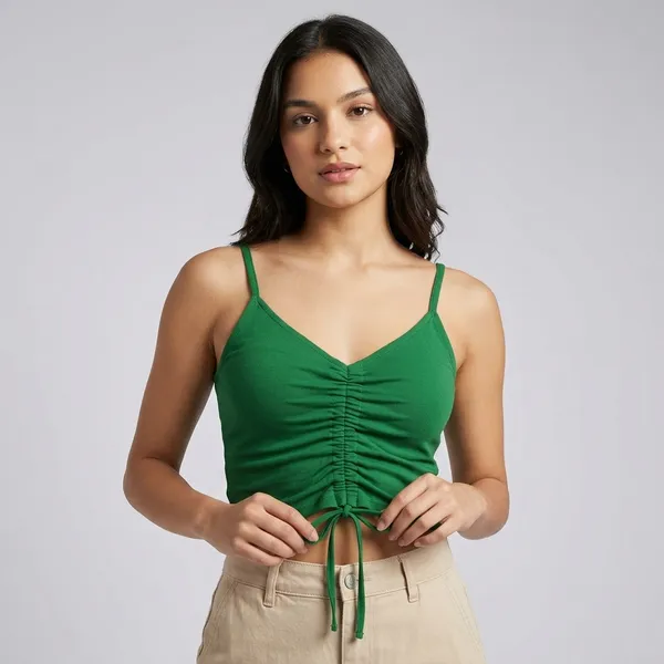 Green_Drawstring_Top_For_Women