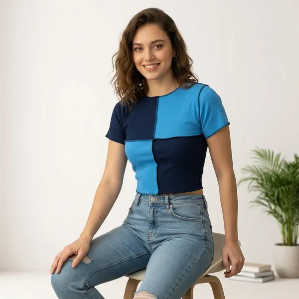 Blue_Colour_Block_Ribbed_Crop_Top_For_Women