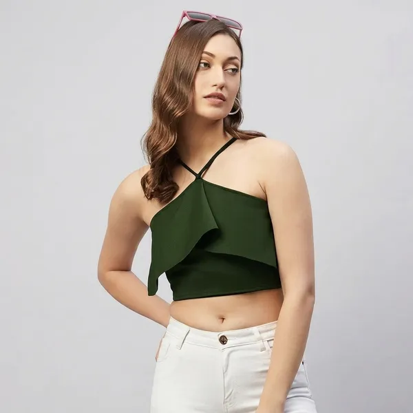 Olive_Halter_Neck_Crop_Top_For_Women