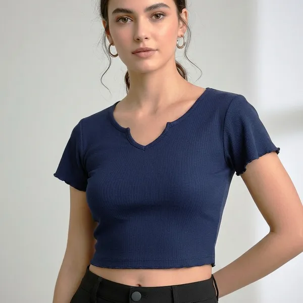 Navy_Blue_Keyhole_Neck_Crop_Top_For_Women