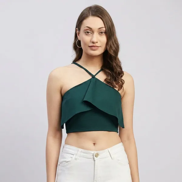 Bottle_Green_Halter_Top_For_Women