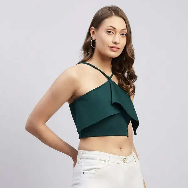 Bottle_Green_Halter_Top_For_Women