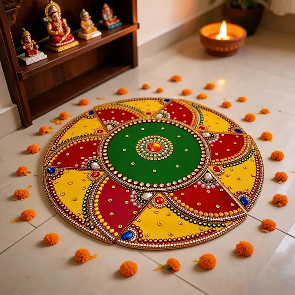 Classic_Round_Stone_Work_Rangoli_12_Inch