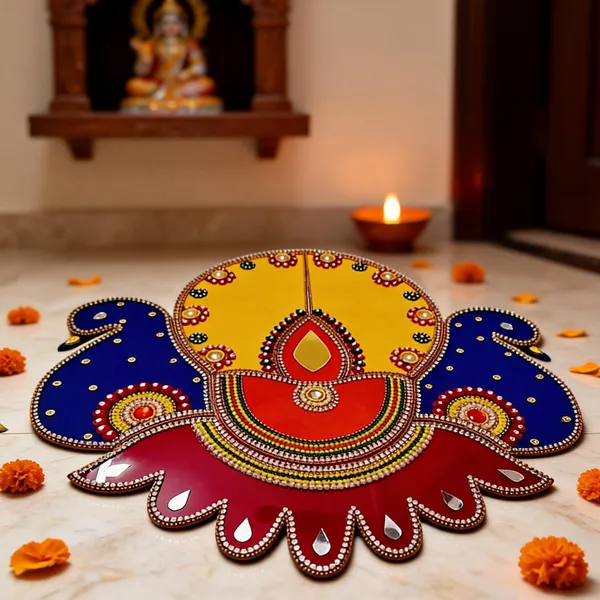 Designer_Peacock_Theme_Rangoli_12_Inch