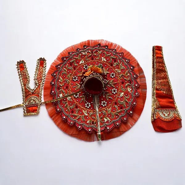 Red_Kanha_Ji_Orange_Designer_Poshak_(10_Inch)_Handcrafted_Premium_Dress_For_Laddu_Gopal