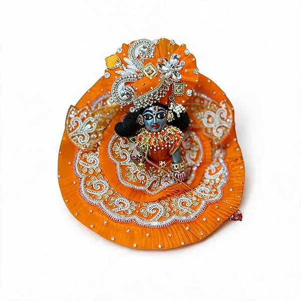 Orange_Kanha_Ji_Royal_Designer_Poshak_With_Mukut_(6_Inch)_Premium_Laddu_Gopal_Dress_Set