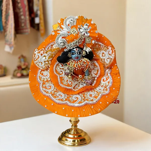 Orange_Kanha_Ji_Royal_Designer_Poshak_With_Mukut_(6_Inch)_Premium_Laddu_Gopal_Dress_Set