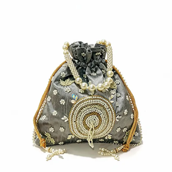 Grey_Royal_Heirloom_Premium_Zardosi_And_Pearl_Bridal_Potli