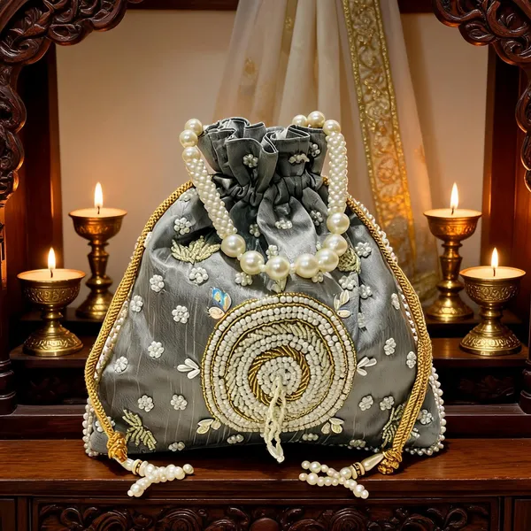 Grey_Royal_Heirloom_Premium_Zardosi_And_Pearl_Bridal_Potli