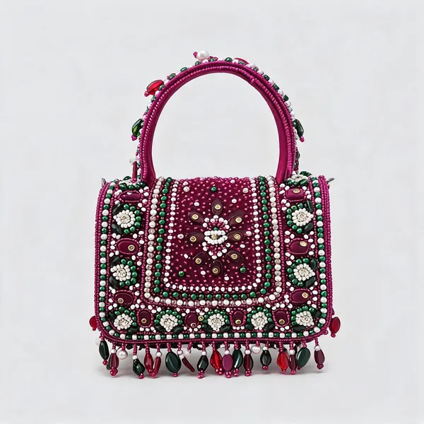 Pink_Vibrant_Aura_Multi_Color_Embroidered_Mini_Festive_Clutch