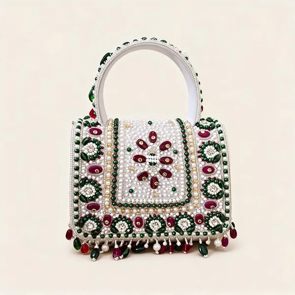 White_Vibrant_Aura_Multi_Color_Embroidered_Mini_Festive_Clutch
