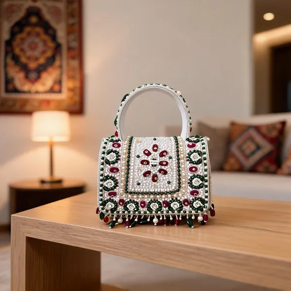 White_Vibrant_Aura_Multi_Color_Embroidered_Mini_Festive_Clutch