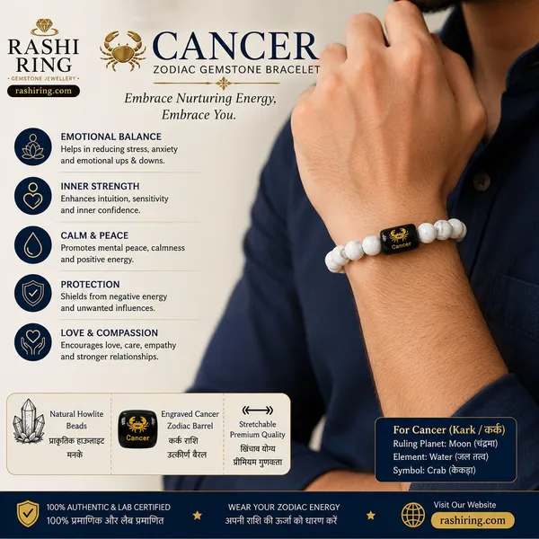 Best_Quality_Howlite_&_Milky_Quartz_Zodiac_Band_for_Cancer_(कर्क_राशि)