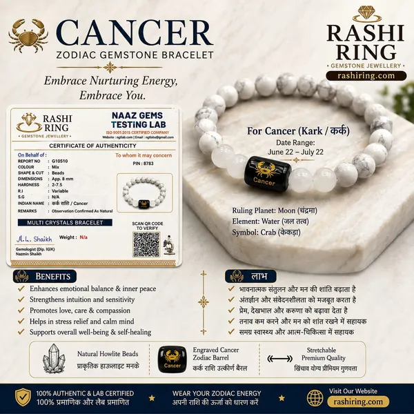 Best_Quality_Howlite_&_Milky_Quartz_Zodiac_Band_for_Cancer_(कर्क_राशि)