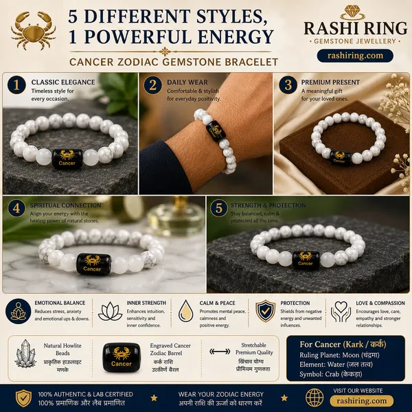 Best_Quality_Howlite_&_Milky_Quartz_Zodiac_Band_for_Cancer_(कर्क_राशि)