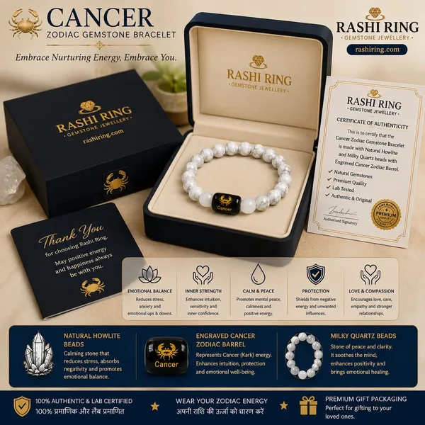 Best_Quality_Howlite_&_Milky_Quartz_Zodiac_Band_for_Cancer_(कर्क_राशि)