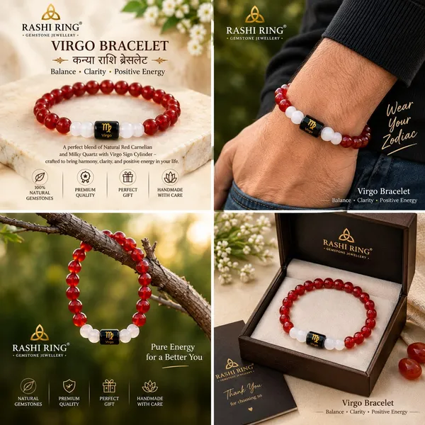Best_Quality_Original_Carnelian_&_Milky_Quartz_Zodiac_Band_for_Virgo_(कन्या_राशि)