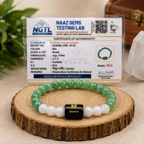 Best_Quality_Original_Green_Aventurine_&_Milky_Quartz_Zodiac_Band_for_Gemini_(मिथुन_राशि)