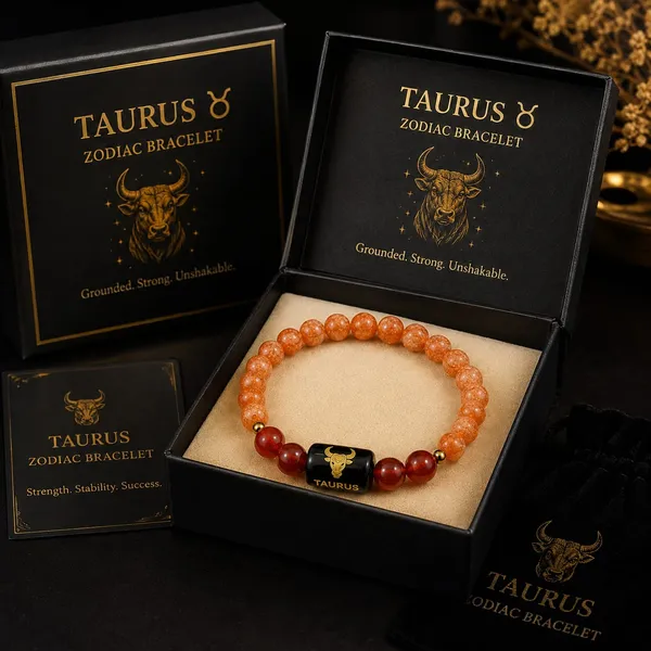 Best_Quality_Original_Sunstone_&_Carnelian_Zodiac_Band_for_Taurus_(वृषभ_राशि)