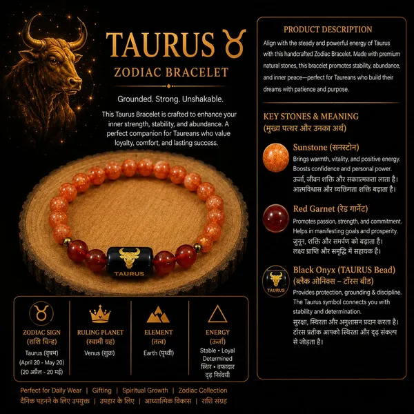 Best_Quality_Original_Sunstone_&_Carnelian_Zodiac_Band_for_Taurus_(वृषभ_राशि)