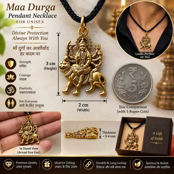 Gold_Plated_Alloy_Maa_Durga_Pendant_for_Men_&_Women_Temple_Jewelry