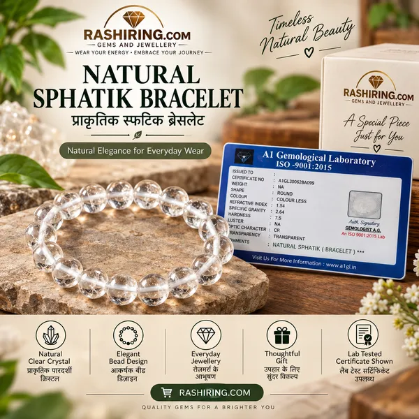 Natural_Sfatic_Clear_Crystal__Bracelet_For_Unisex_with_lab_Report