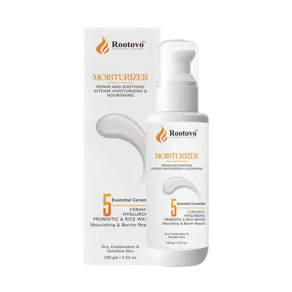 Rootovo_Ceramide_Moisturizer_Cream_100_g_With_5_Essential_Ceramides,_Hyaluronic_Acid,_Probiotic_And_Rice_Water_Intense_Hydration_And_Skin_Barrier_Repair_Face_Moisturizer_for_Dry,_Sensitive_And_Combination_Skin_For_Men_And_Women