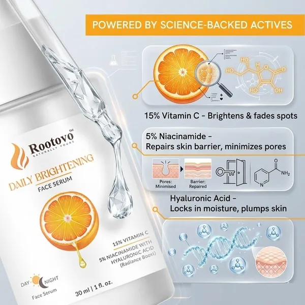 Rootovo_Vitamin_C_Face_Serum_30ml_15%_Vitamin_C_+_5%_Niacinamide_And_Hyaluronic_Acid_Skin_Brightening,_Dark_Spot_Removal_And_Hydrating_Serum_Collagen_Boosting_Face_Serum_for_Glowing_Skin_For_Men_And_Women
