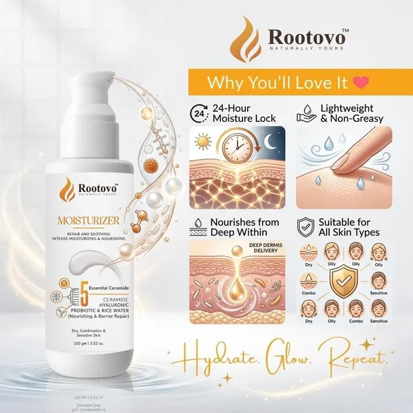 Rootovo_Ceramide_Moisturizer_Cream_100_g_With_5_Essential_Ceramides,_Hyaluronic_Acid,_Probiotic_And_Rice_Water_Intense_Hydration_And_Skin_Barrier_Repair_Face_Moisturizer_for_Dry,_Sensitive