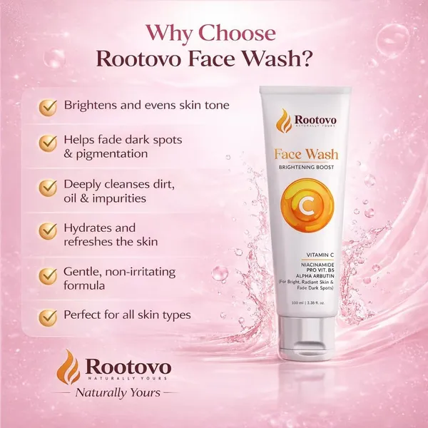 Rootovo_Vitamin_C_Face_Wash_for_Bright_And_Radiant_Skin_Niacinamide,_Pro_Vitamin_B5_And_Alpha_Arbutin_Face_Cleanser_Deep_Cleansing_Face_Wash_for_Dark_Spots,_Glow_And_Hydration_Suitable_for_All_Skin_Types