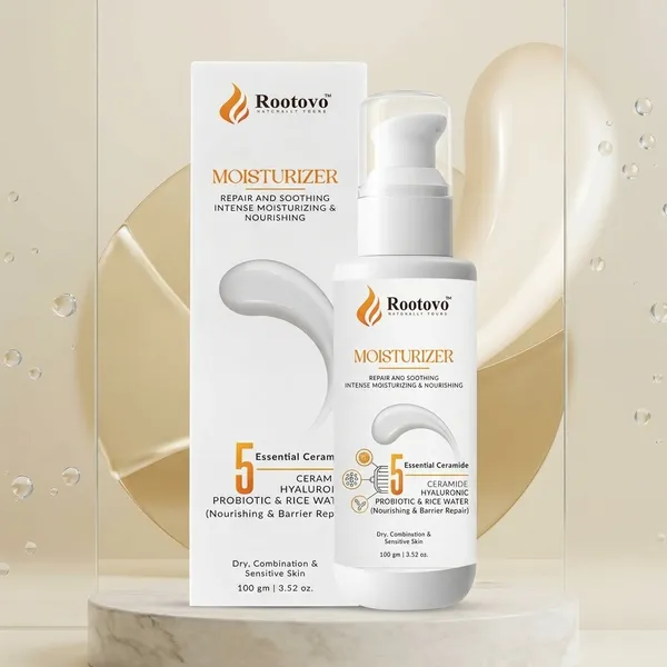 Rootovo_Ceramide_Moisturizer_Cream_100_g_With_5_Essential_Ceramides,_Hyaluronic_Acid,_Probiotic_And_Rice_Water_Intense_Hydration_And_Skin_Barrier_Repair_Face_Moisturizer_for_Dry,_Sensitive_And_Combination_Skin_For_Men_And_Women